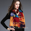 Women, The Geometry of Digital Printing of Wool Scarf